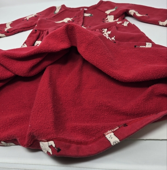 HANNA ANDERSSON RED DRESS FUNNY LLAMA PRINT WINTER HATS TODDLER GIRLS 3T COTTON - Picture 7 of 15